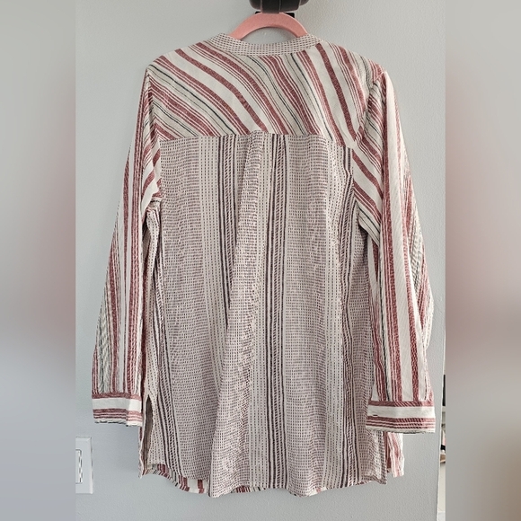 Soft Surroundings Repose Tunic in Berry Stripe - Picture 3 of 9